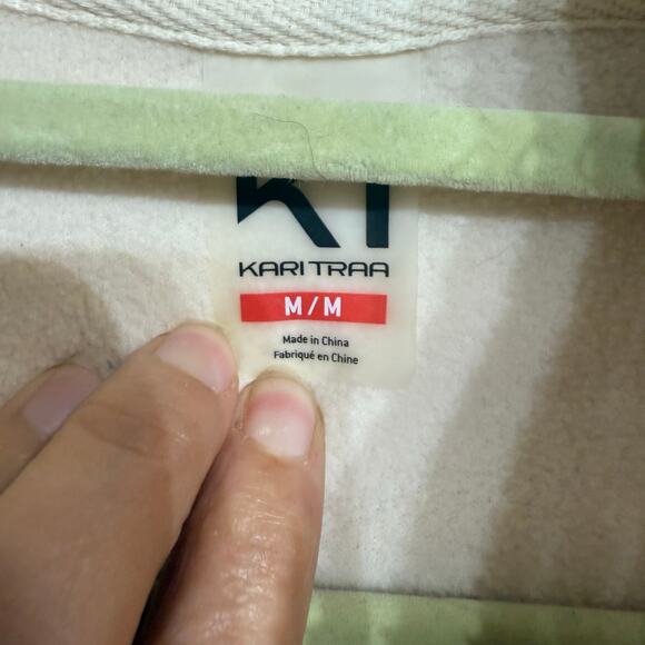 Kari Traa Natural White Rothe Midlayer Fleece Full Zip Jacket Sz M - Picture 6 of 14